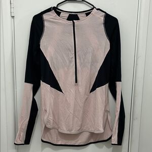 Lululemon Women's Pink and Black Long Sleeve Top